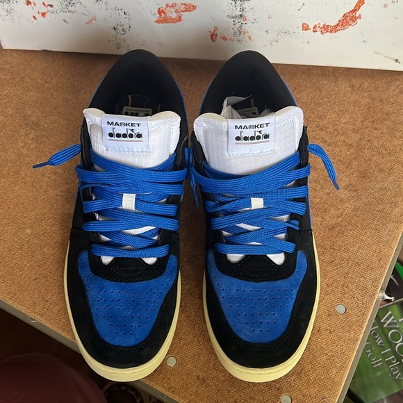 Diadora X Men Magic Basket Low Storm Black Blue - Picture 5 of 10